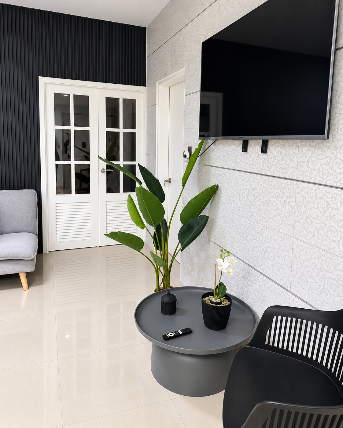 Sala con vista a la terraza