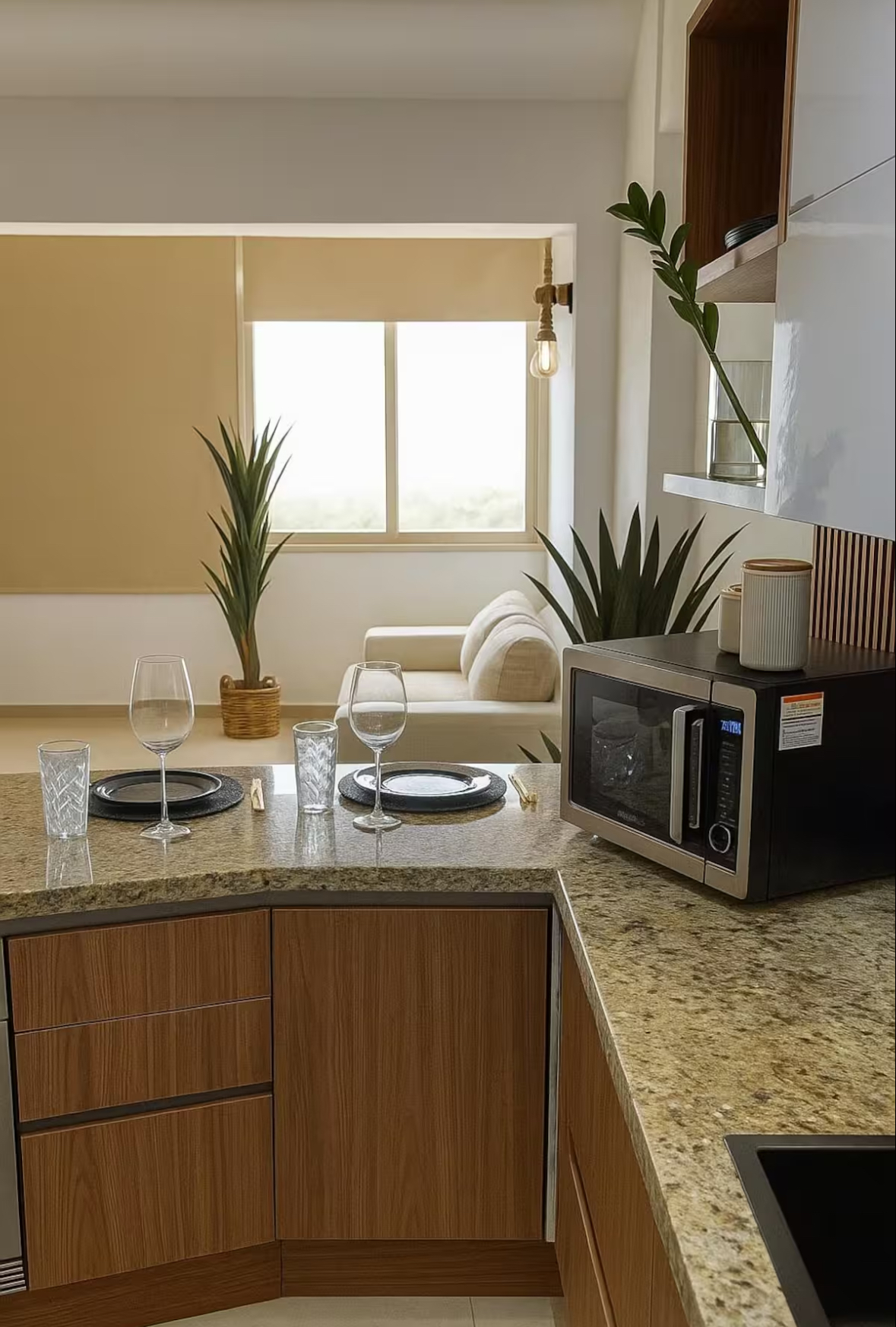 Apartamento con vistas a la laguna cocina